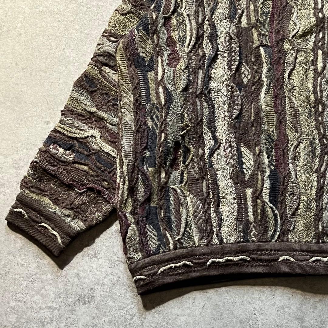 【即日発送・US古着】90s COOGI クージー　カーディガン　3Dニット　L