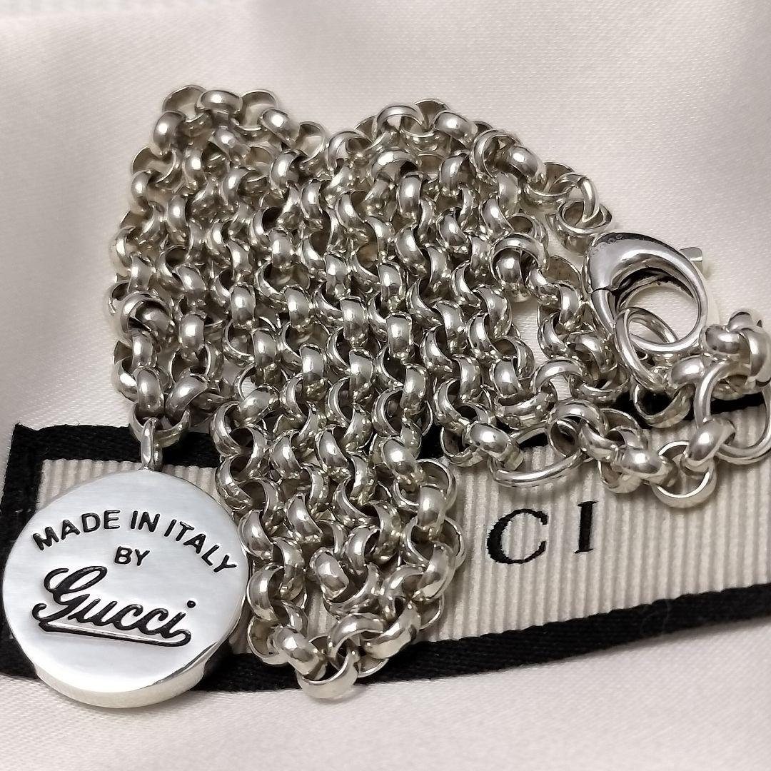 GUCCI グッチ クラシック ロゴ  ネックレス シルバー