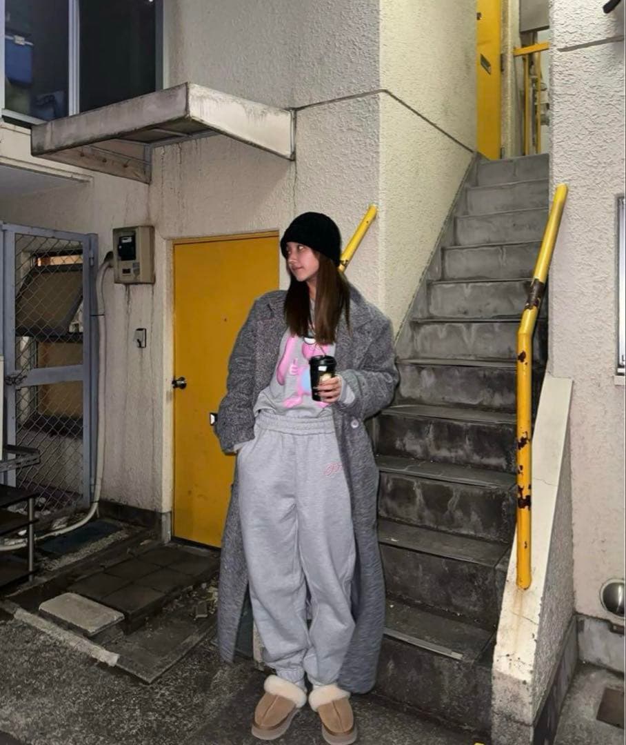 aclent チェスターロングコート　グレー
