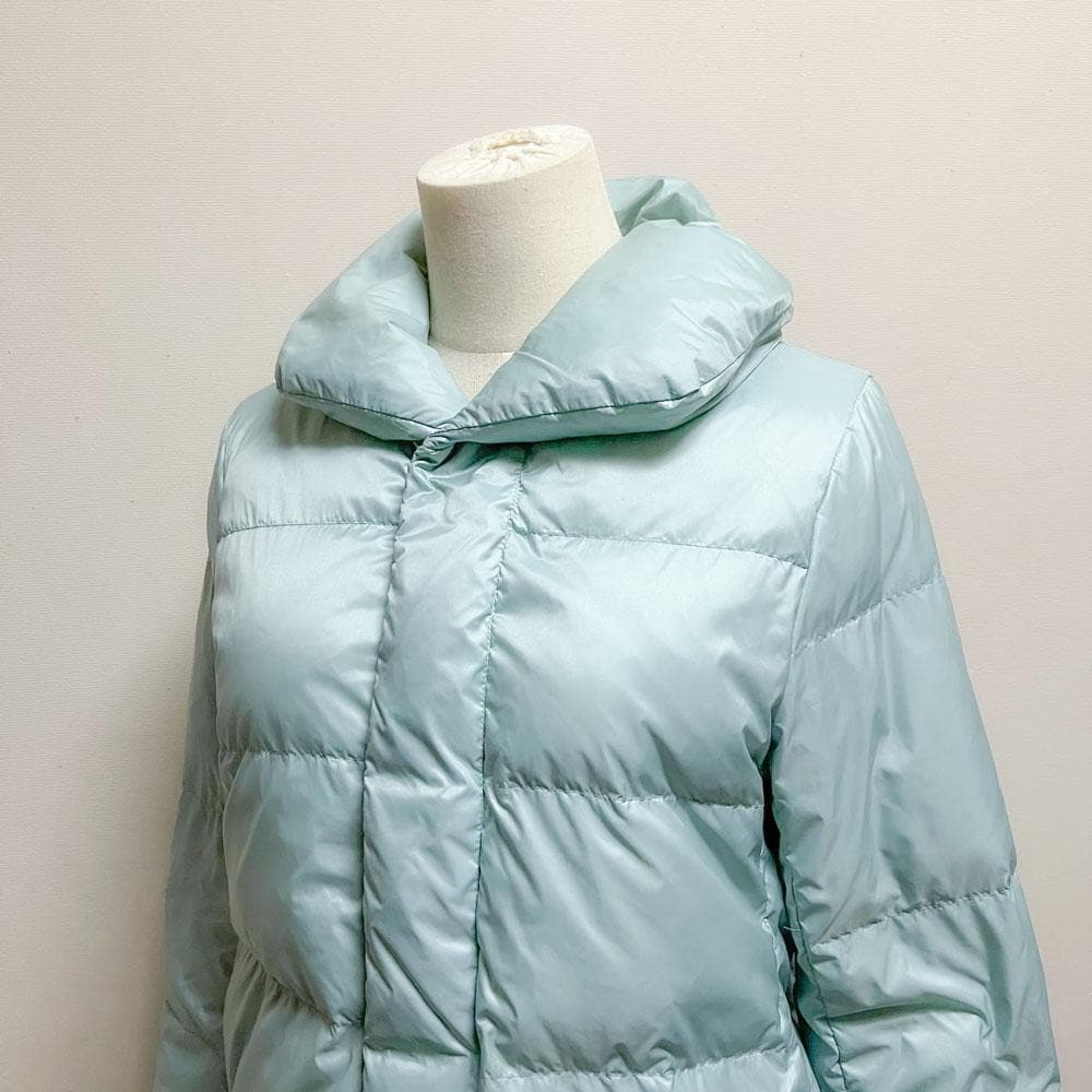美品 パラスパレス 梅春 ダウン ジャケット ボリュームカラー ライトブルー