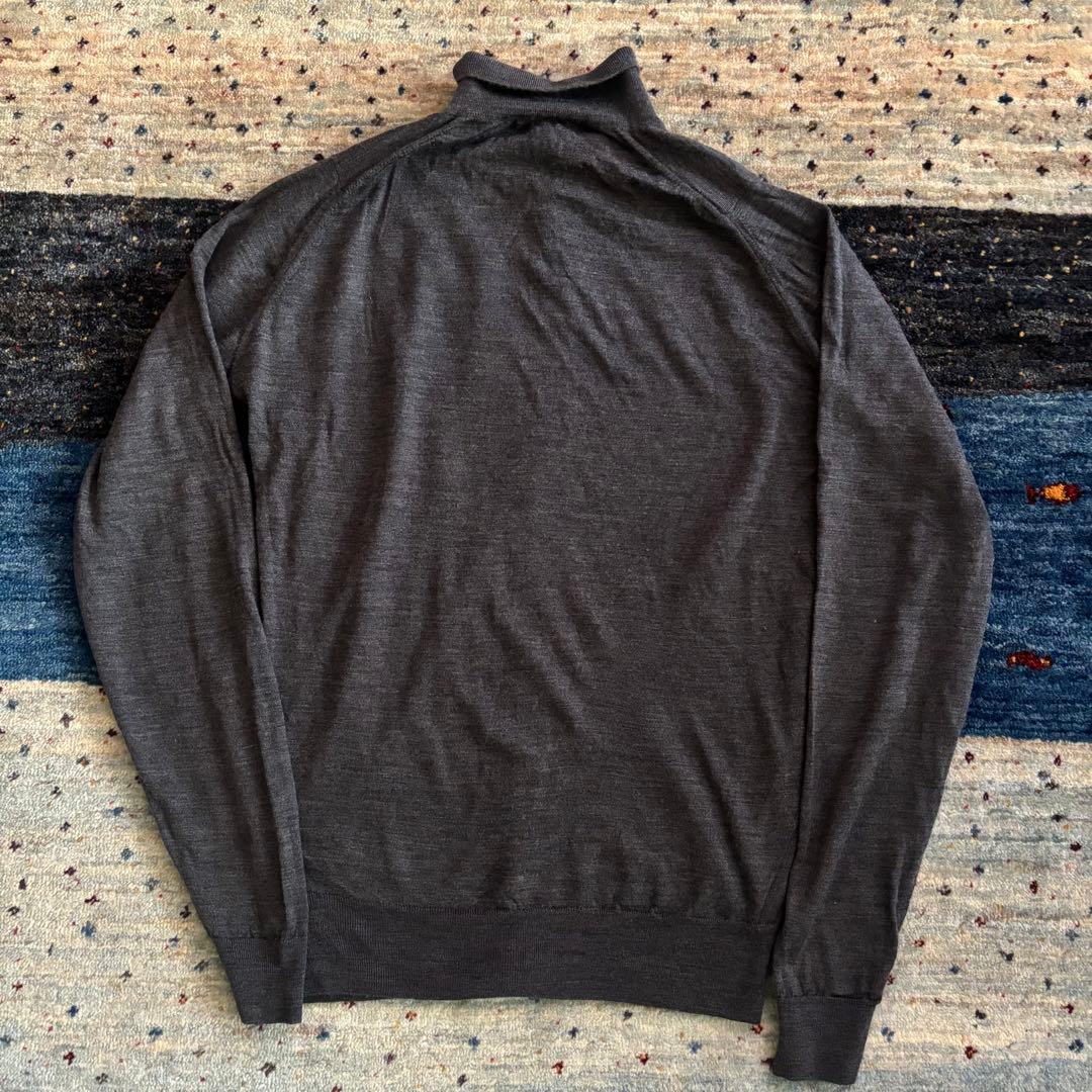 JOHN SMEDLEY ダークグレー カーディガン S