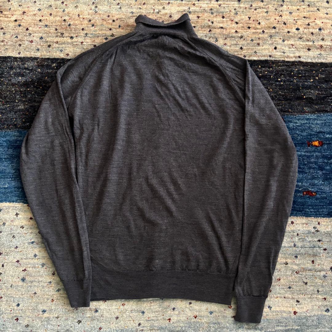 JOHN SMEDLEY ダークグレー カーディガン S
