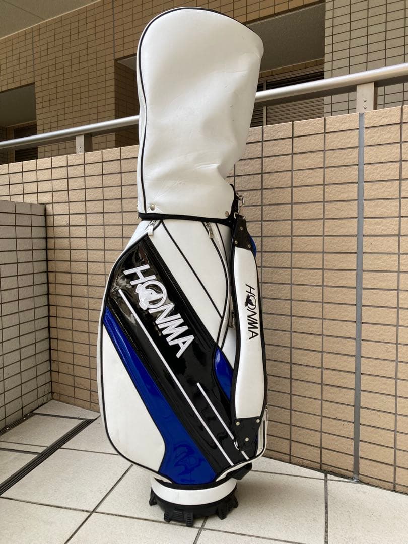 HONMA キャディバッグ ホワイト/ブルー