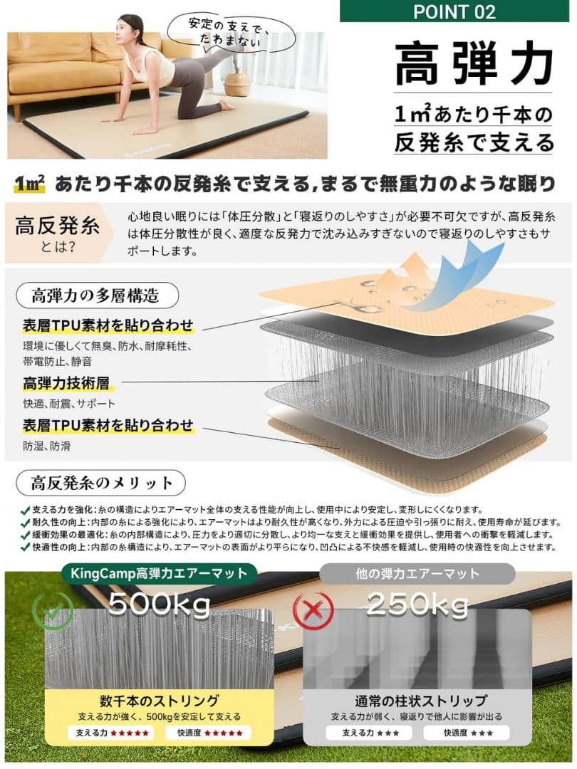 Flexi Rest 5.0 DUO　2人用　エアマット　KingCamp