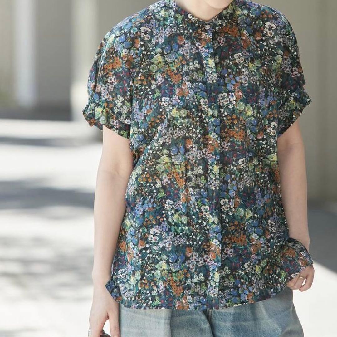 JOURNAL STANDARD L’ESSAGE タックスリーブシャツ 花柄