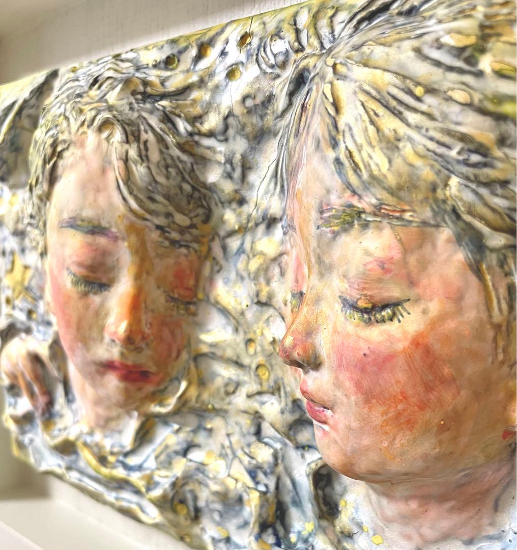 アート作品ハンドメイドArtwork art reliefレリーフ　インテリア