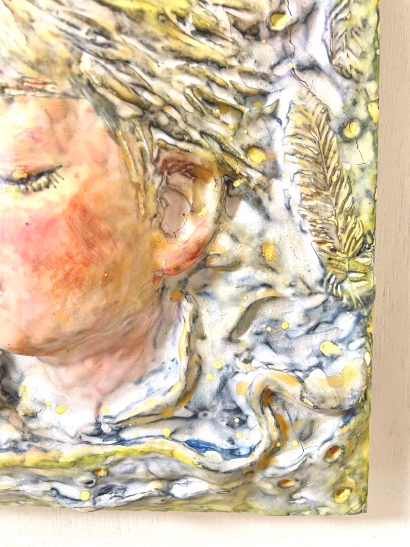アート作品ハンドメイドArtwork art reliefレリーフ　インテリア
