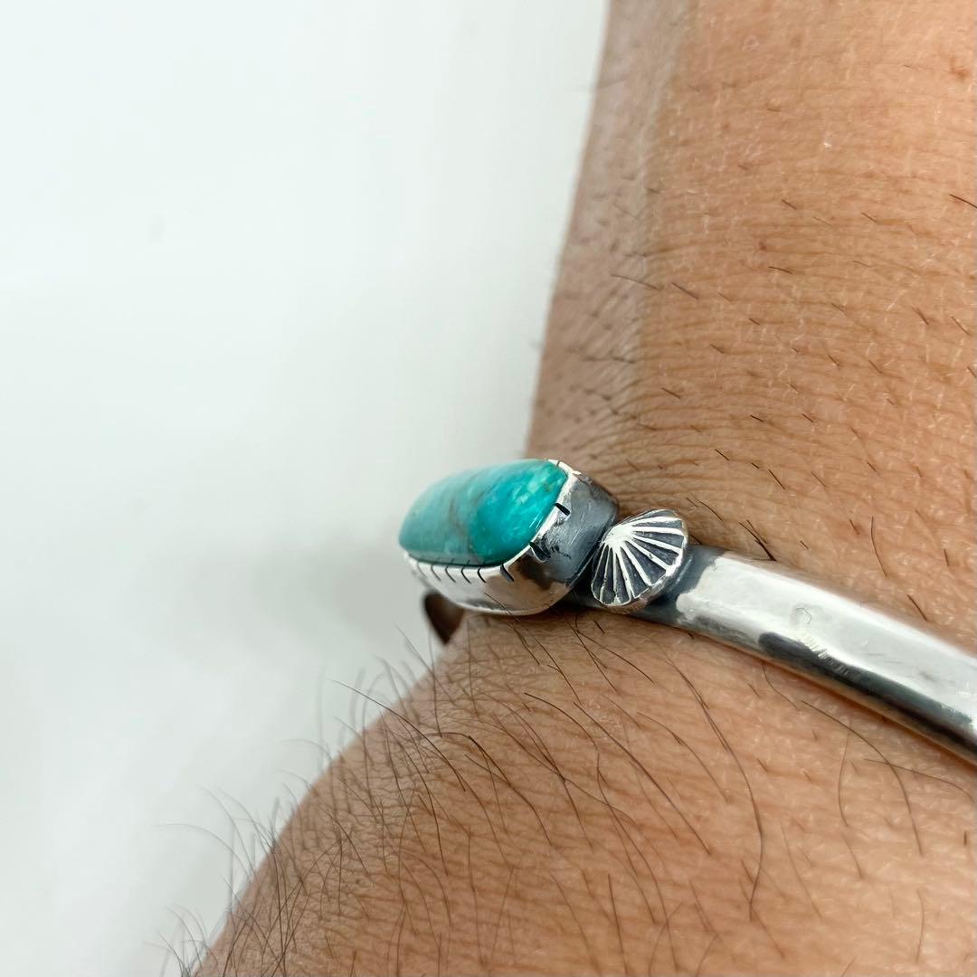 ブロークンアロー　ターコイズ　シルバー　バングル　#インディアンジュエリー