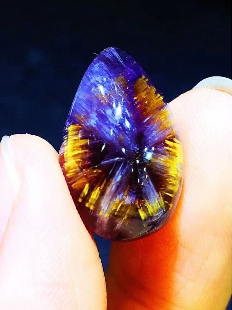 ⭐︎【天然 】カコクセナイト イン アメジスト ルース 20x12.4x8mm
