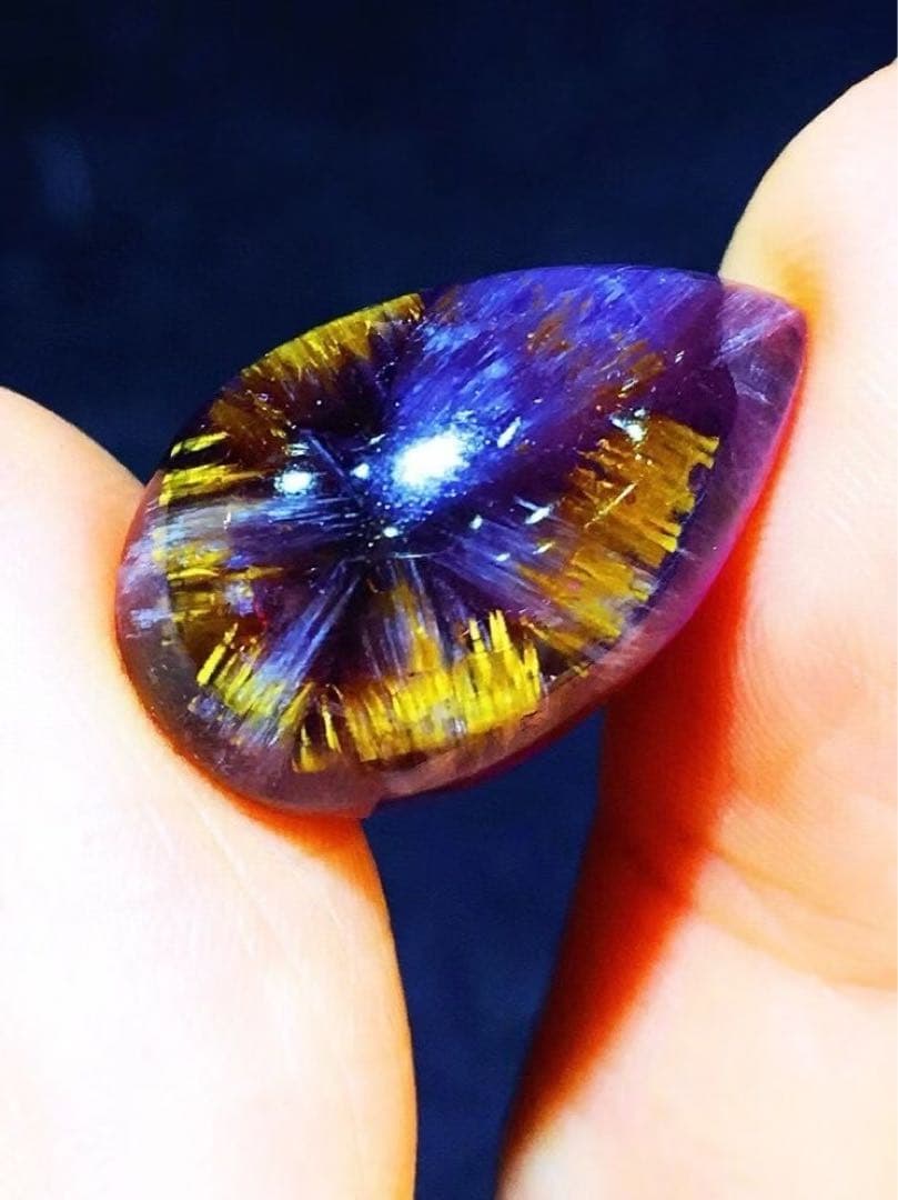 ⭐︎【天然 】カコクセナイト イン アメジスト ルース 20x12.4x8mm