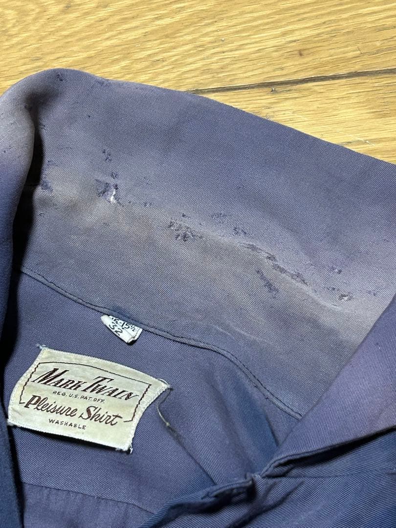 トップス 50s Sun fade rayon gabardine shirt