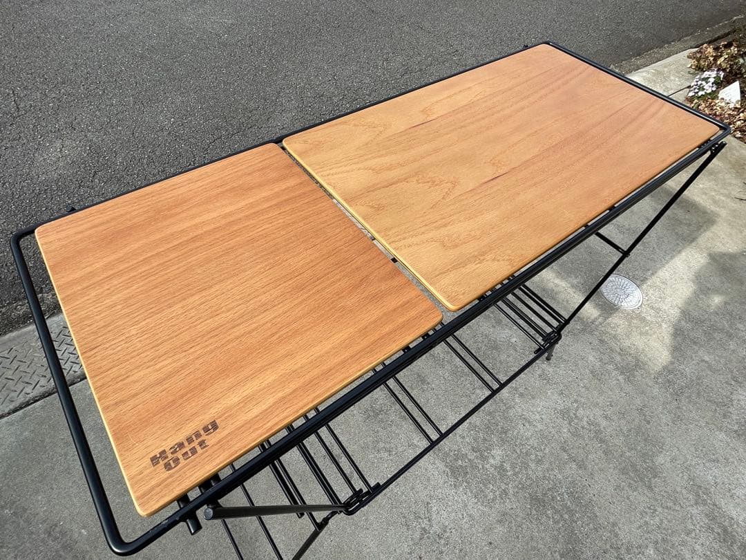 ★GWセール★Hang Out 折りたたみアウトドアテーブル2点セット　【良品】