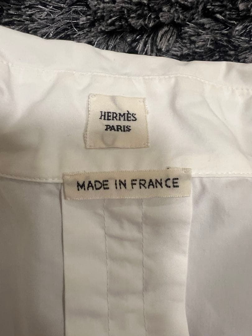 エルメス　白シャツ　半袖