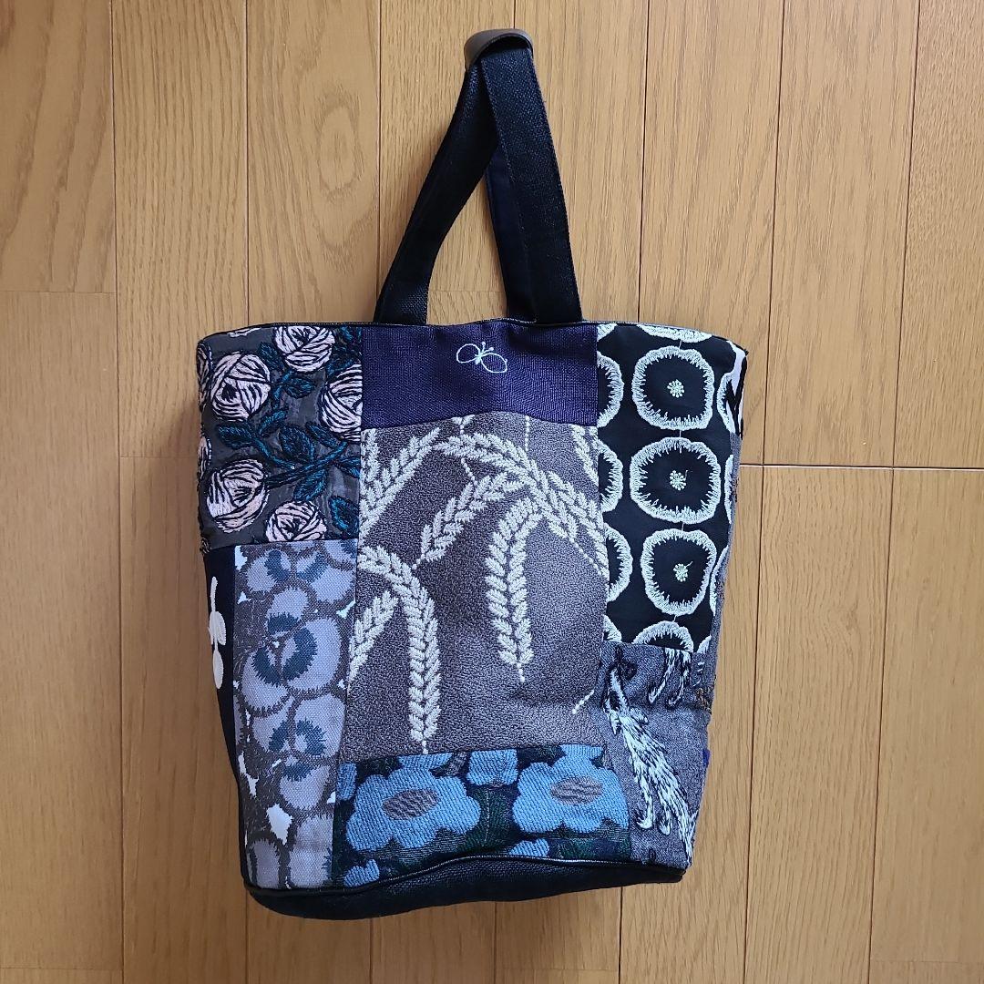 美品 ミナペルホネン bucket bag dark mix