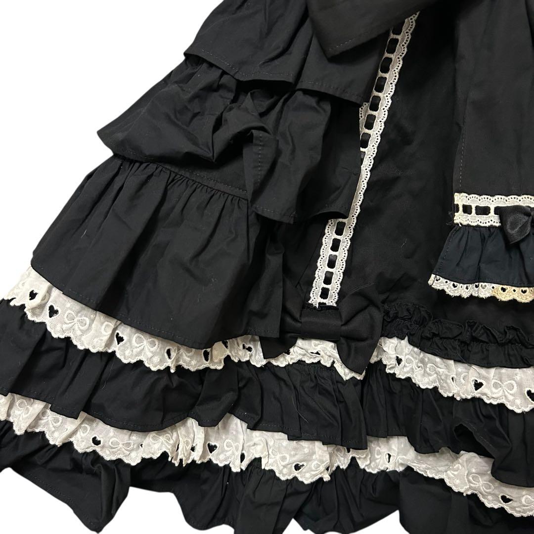 Angelic Prettyリボンフリル ミディ ワンピース ドレス ロリータ