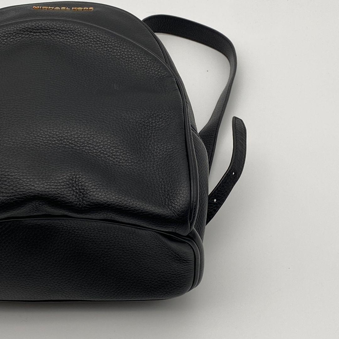 未使用級 マイケルコース アビー リュック バックパック レザー 黒 ロゴ金具