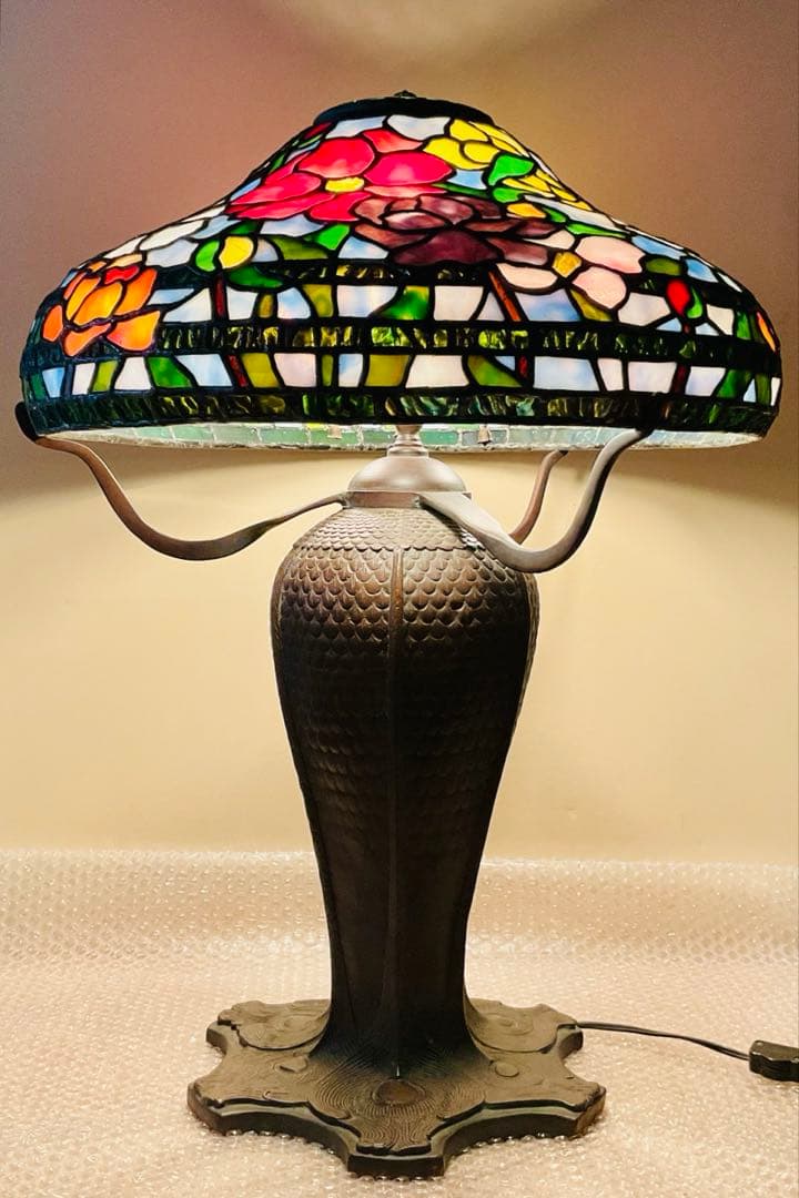 ⭐️がんも様 御専用⭐️【ヴィンテージ】ステンドグラスランプ フラワースカイ