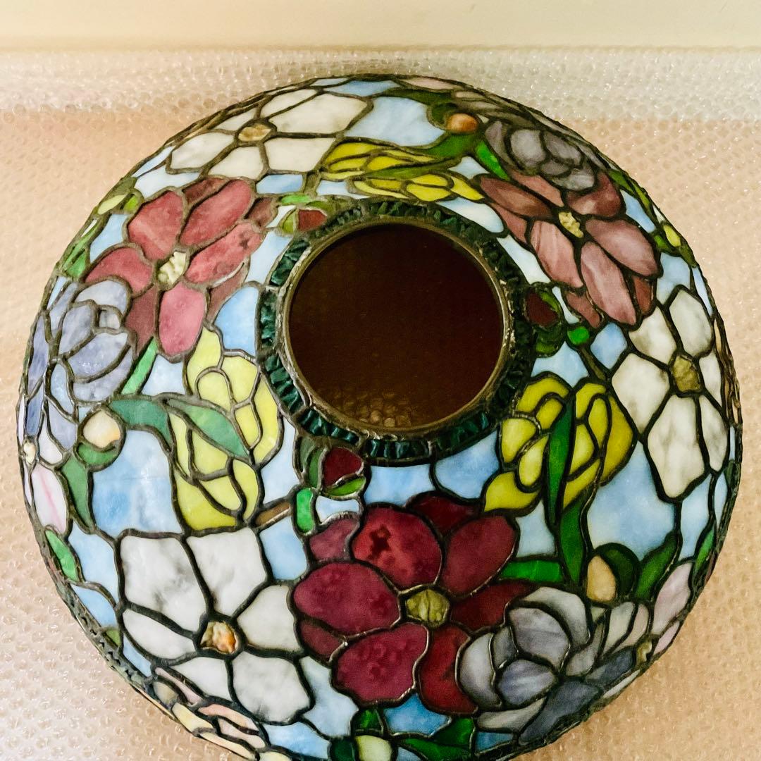 ⭐️がんも様 御専用⭐️【ヴィンテージ】ステンドグラスランプ フラワースカイ