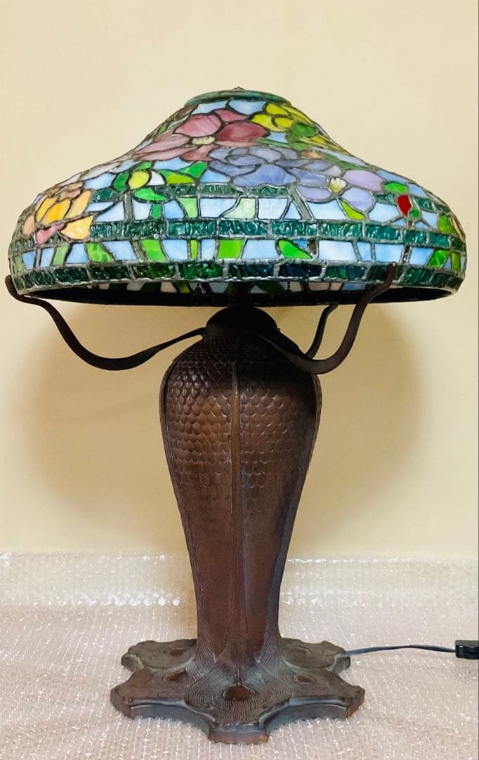 ⭐️がんも様 御専用⭐️【ヴィンテージ】ステンドグラスランプ フラワースカイ