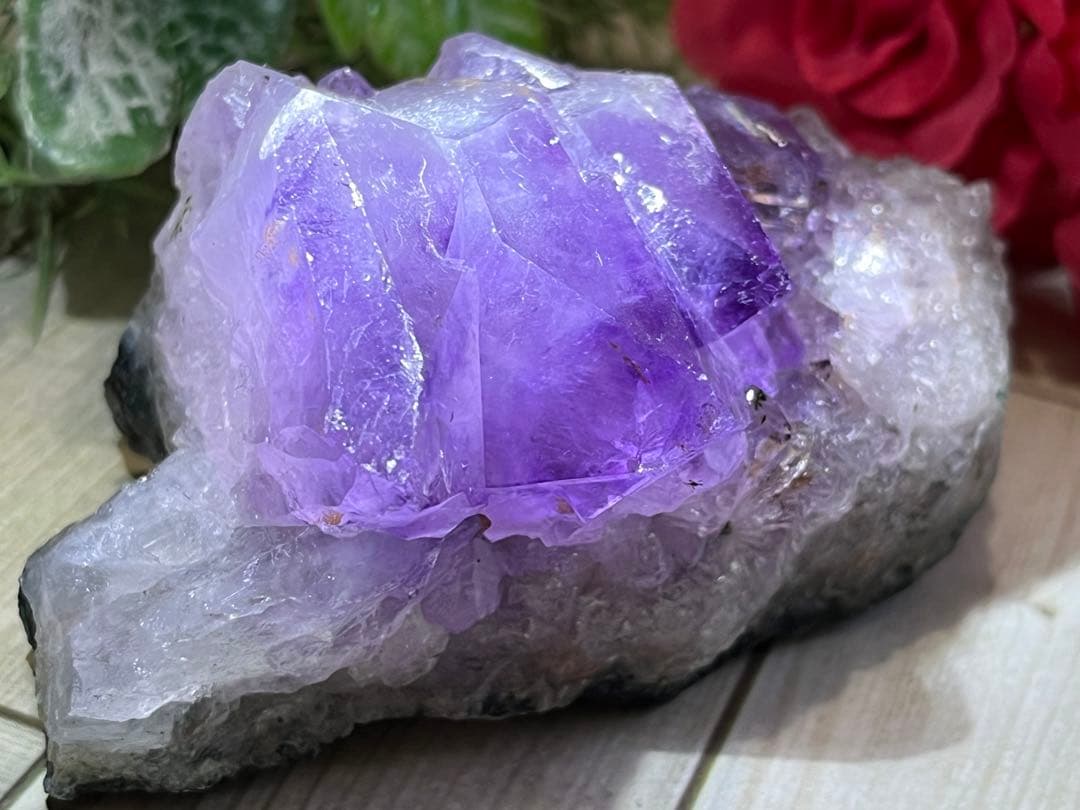 愛の守護石✨　アメジスト　クラスター　原石　ラフストーン　紫水晶