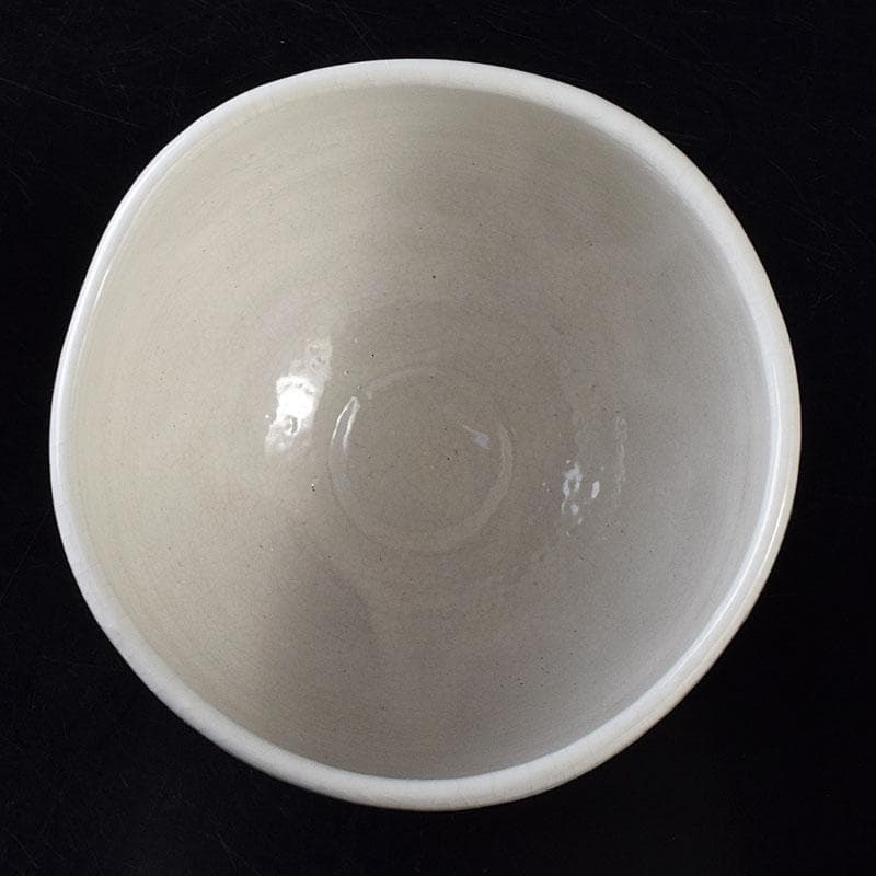 茶道具　魚水庵造　福島三春　玉うさぎ茶碗　共箱　C　8295