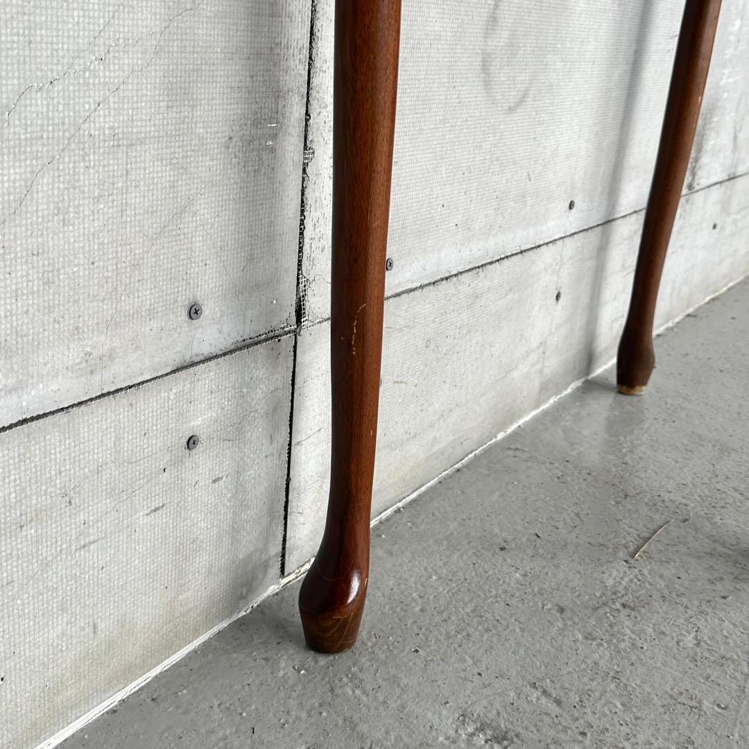 ✦90年代✦ 日本製 コンソールテーブル 猫脚 半円 引き出し付 昭和レトロ