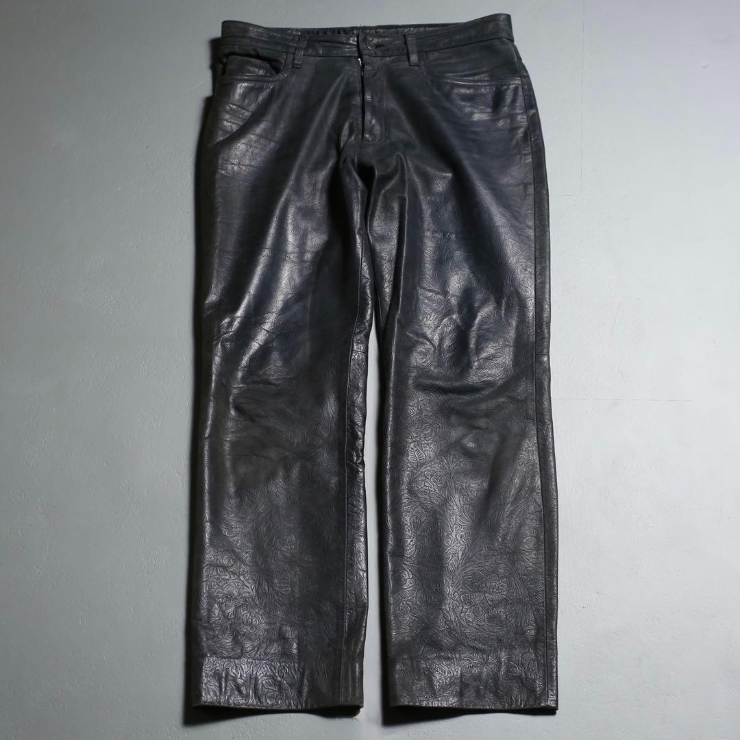 シルエット◎ 90s~ NICORE Archive Leather Pants