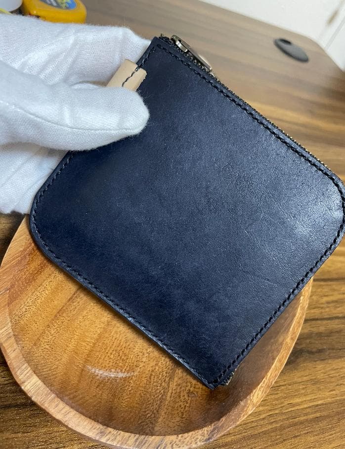 galder L字ファスナー型財布 フルハンドメイド マルゴースクラッチレザー