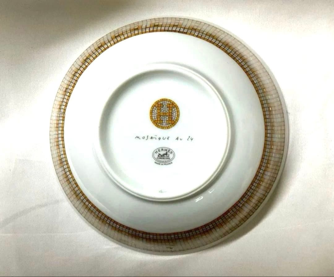 美品 エルメス ライスボウル モザイク 24ゴールド
