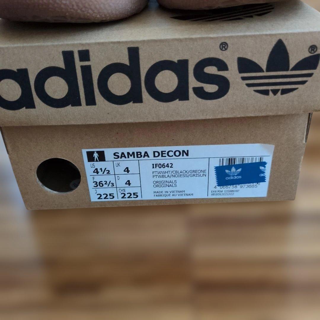 adidas Samba Decon ホワイト/ブラック 22.5