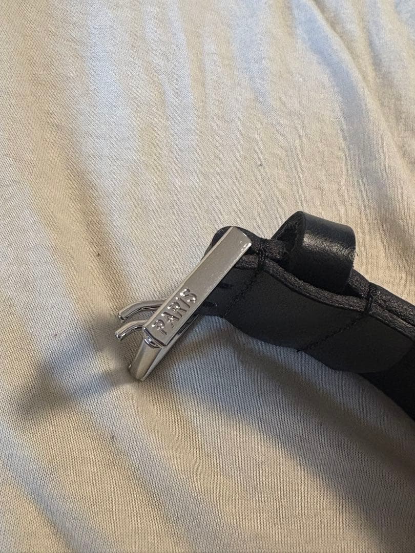 r　Dior HOMME stripエディ期　ハトメ　レザーチェーンベルト