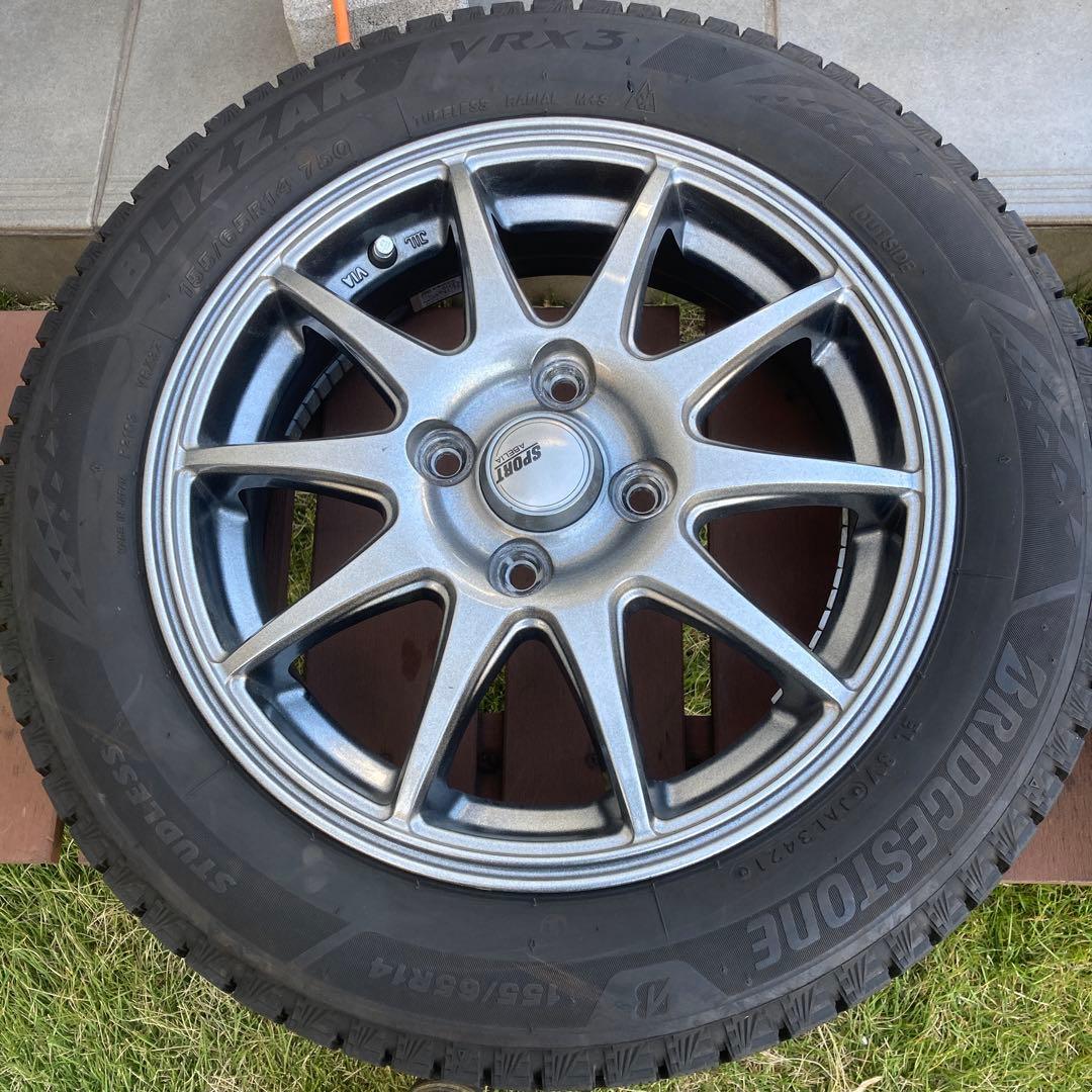 ブリヂストン スタッドレスタイヤ 155/65R14 ホイールセット②