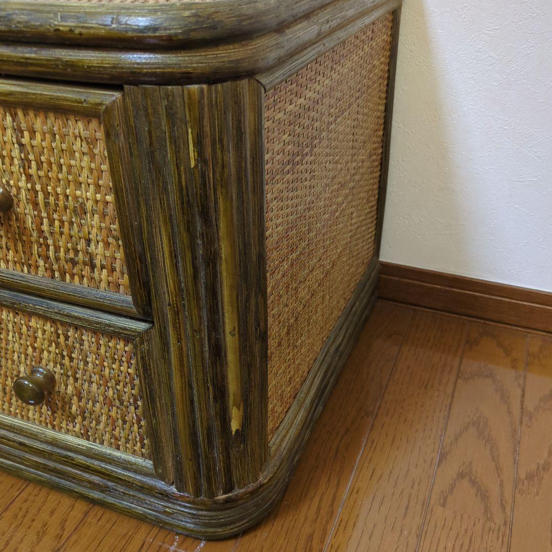 ラタン　2×2段チェスト