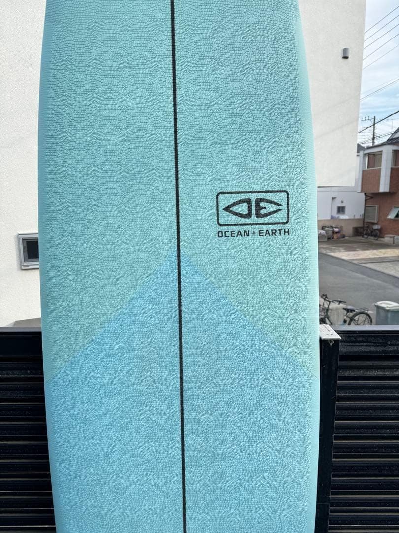極美品！ O&E エポキシソフト 7’6” フィン付　スカイブルー