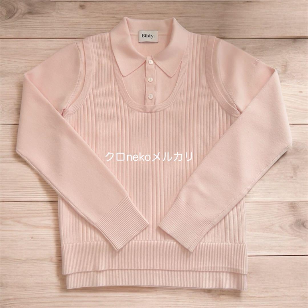 bibiy.ビビィJULIET LAYER KNIT 襟付きニット