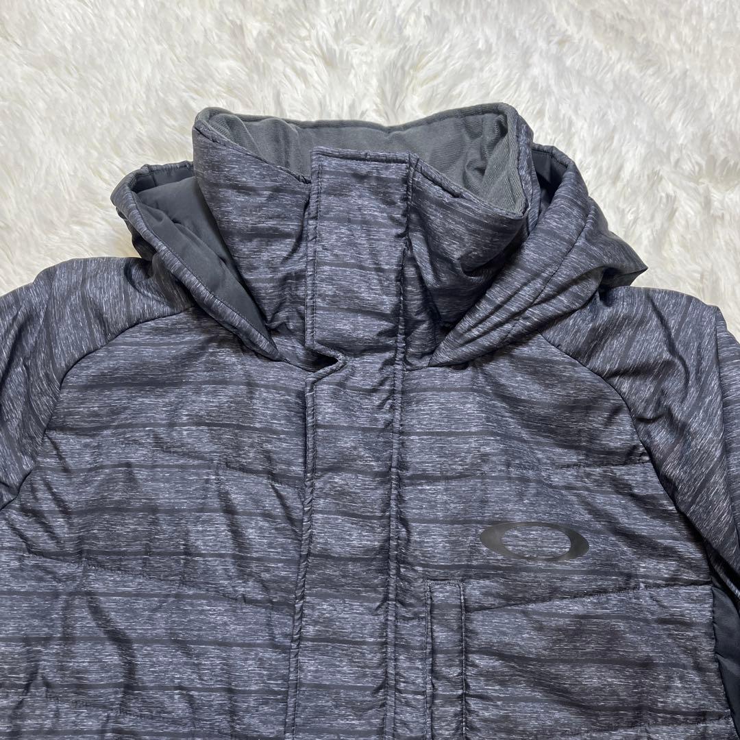 【美品】オークリー　ベンチコート　バックロゴ　ブラック　XL