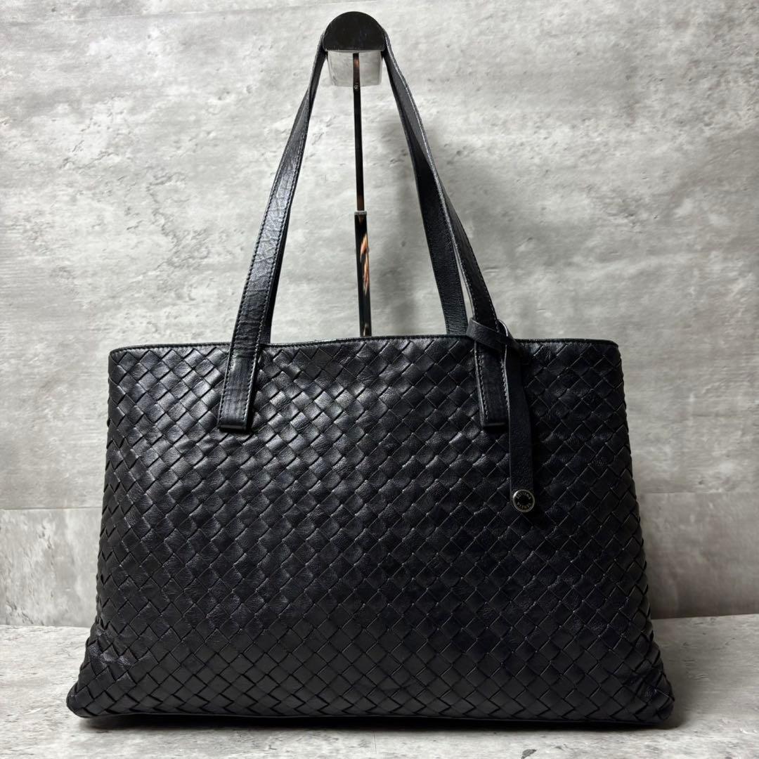 美品✨ BOTTEGA VENETA トートバッグ イントレチャート 黒