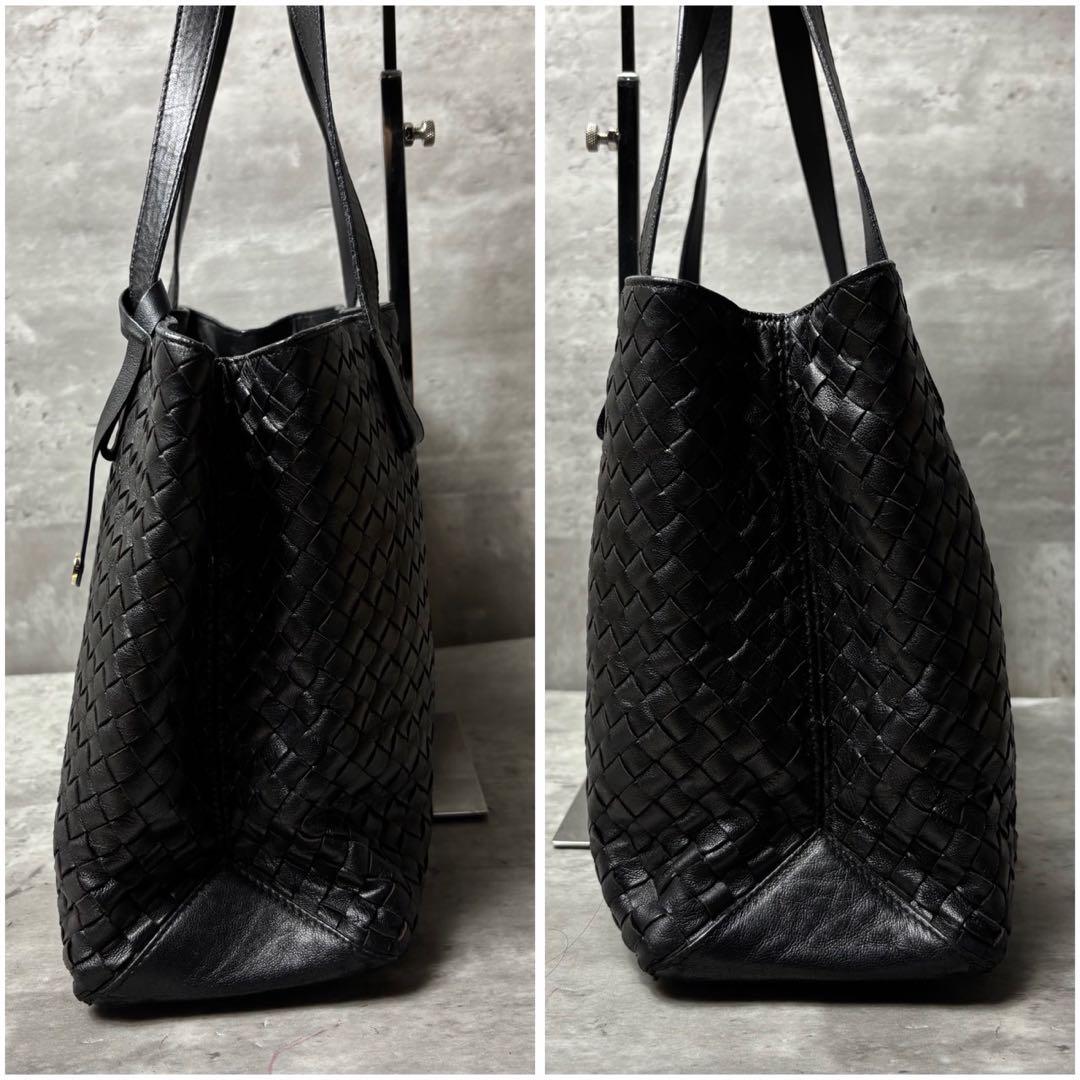 美品✨ BOTTEGA VENETA トートバッグ イントレチャート 黒