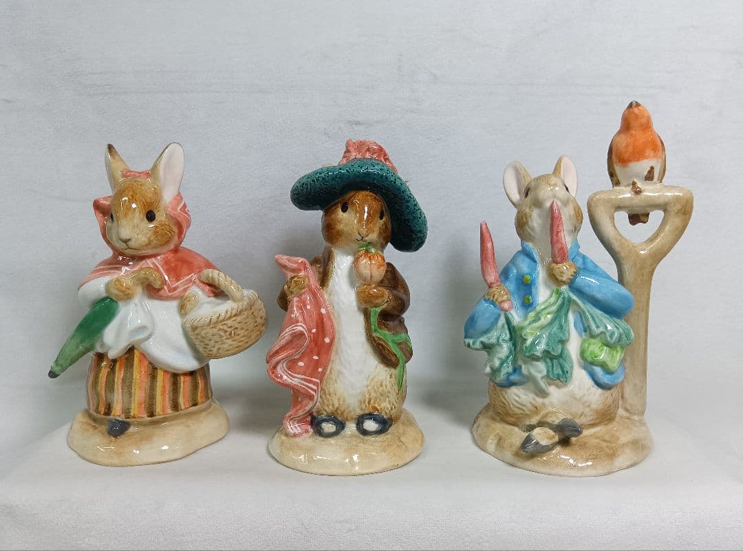 Beatrix Potter　ピーターラビット　陶器製置物　6体セット　2003