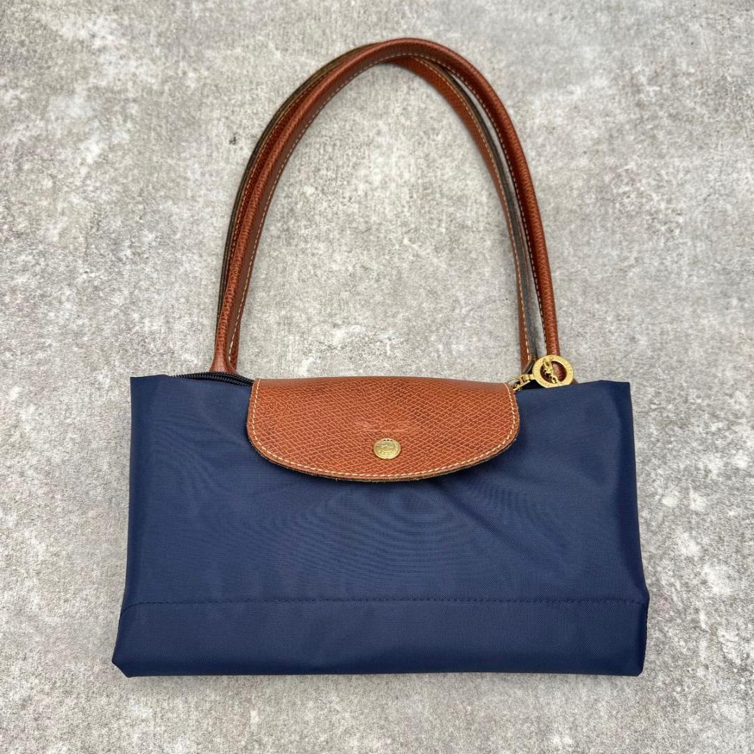 バッグ Longchamp Le Pliage Shoulder Tote L Navy