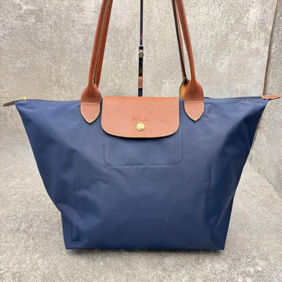 バッグ Longchamp Le Pliage Shoulder Tote L Navy