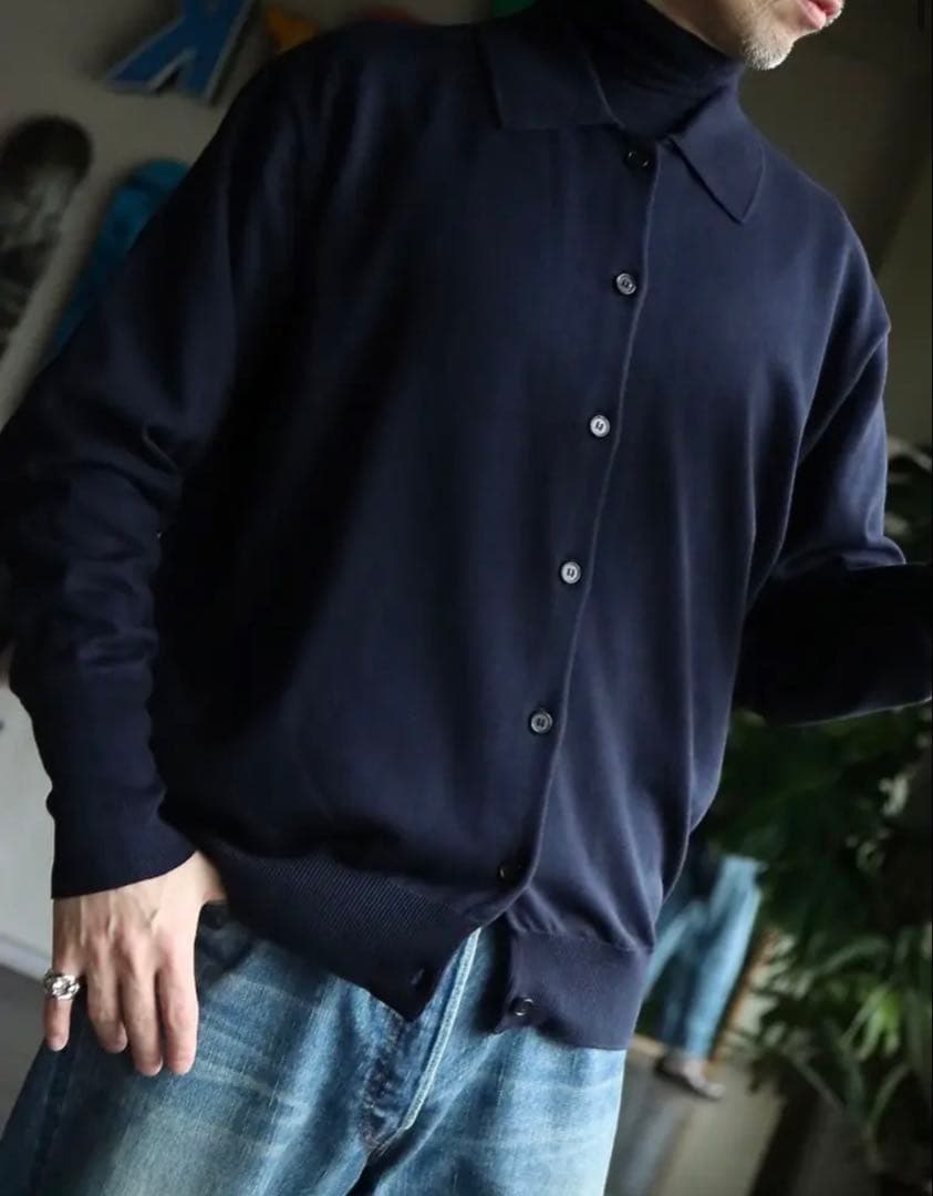 アプレッセ23SSCotton Knit Polo CollarCardigan