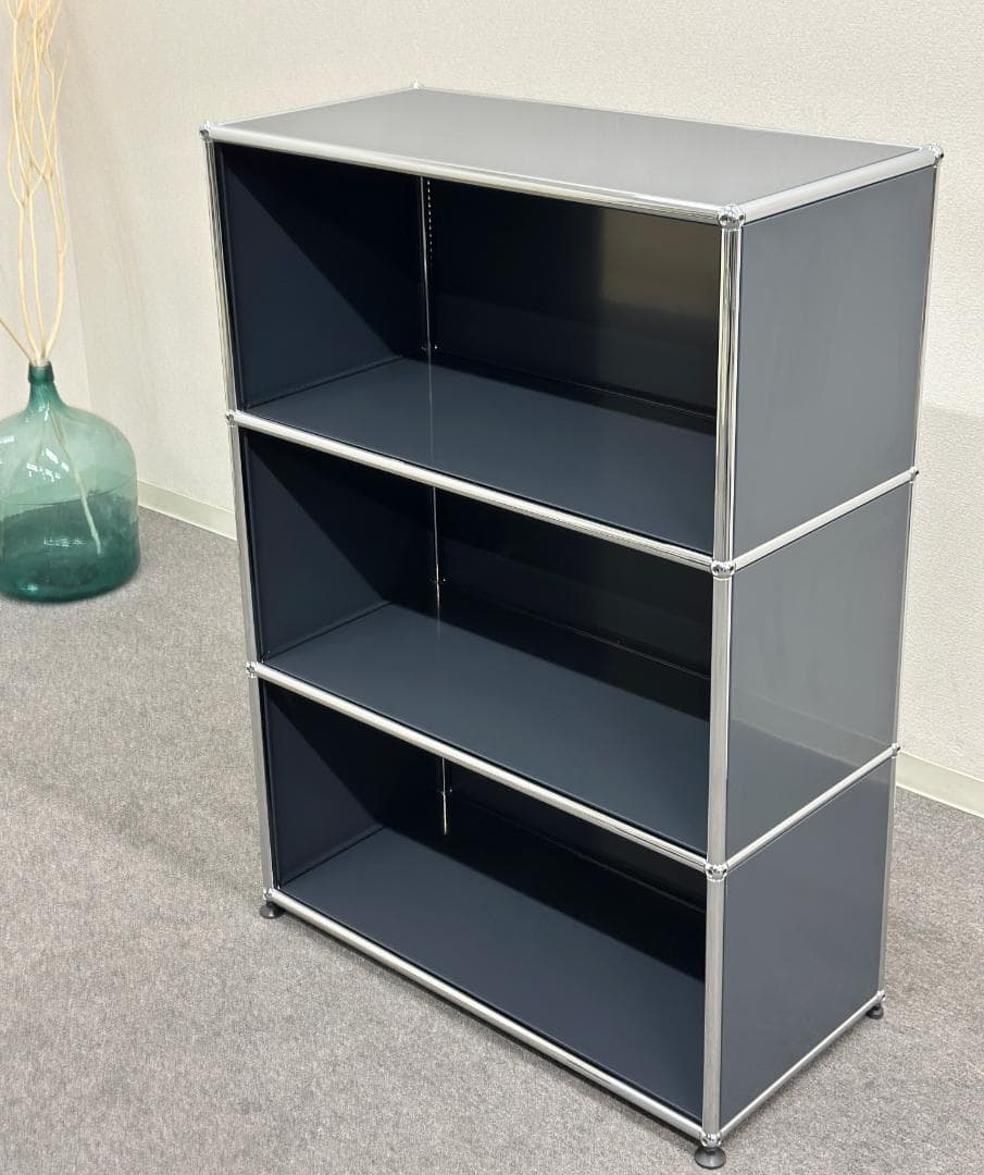 正規品■USMハラー■オープンシェルフ　1列3段　アントラサイト　オフィス