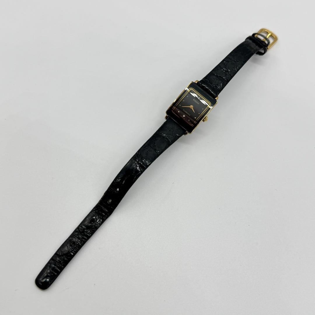 稼働品 RADO ラドー FLORENCE フローレンス 腕時計 黒文字盤 ２針