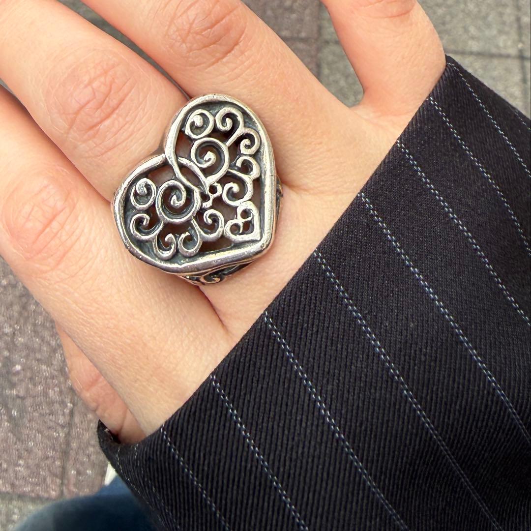 アクセサリー BillWallLeather Tribal Heart Ring US-6h