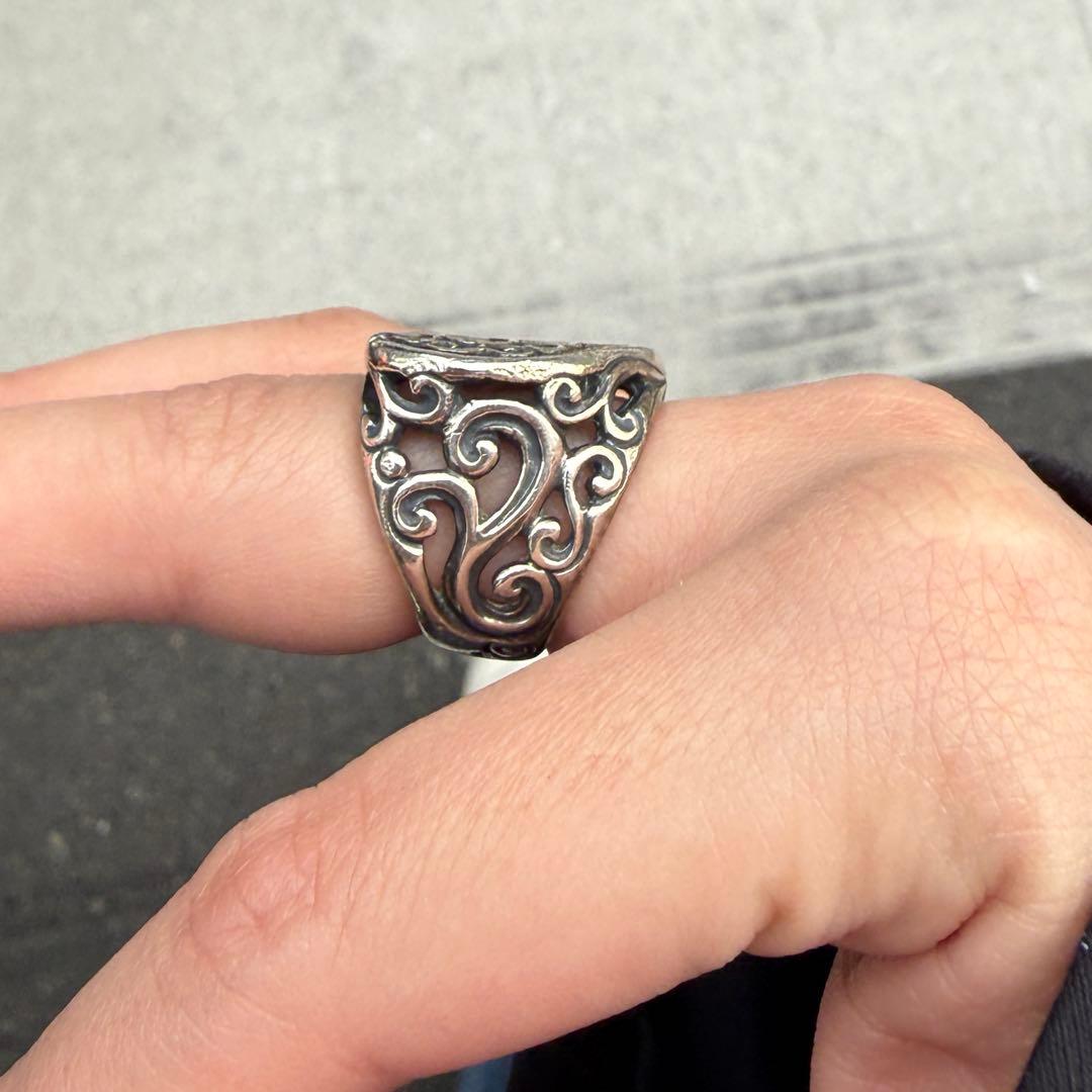 アクセサリー BillWallLeather Tribal Heart Ring US-6h
