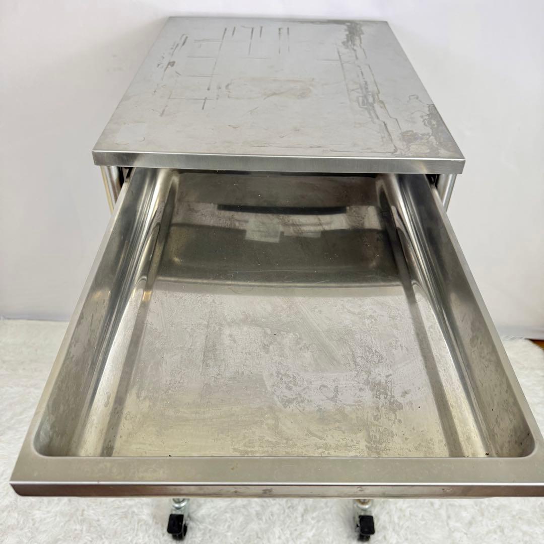 【廃盤・希少】IKEA グルンドタール ステンレス キッチンワゴン 81-13