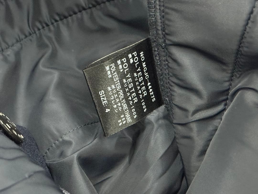 新品　MUTA 高密度タフタ　キルティング　ネイビー ベストとパンツセット