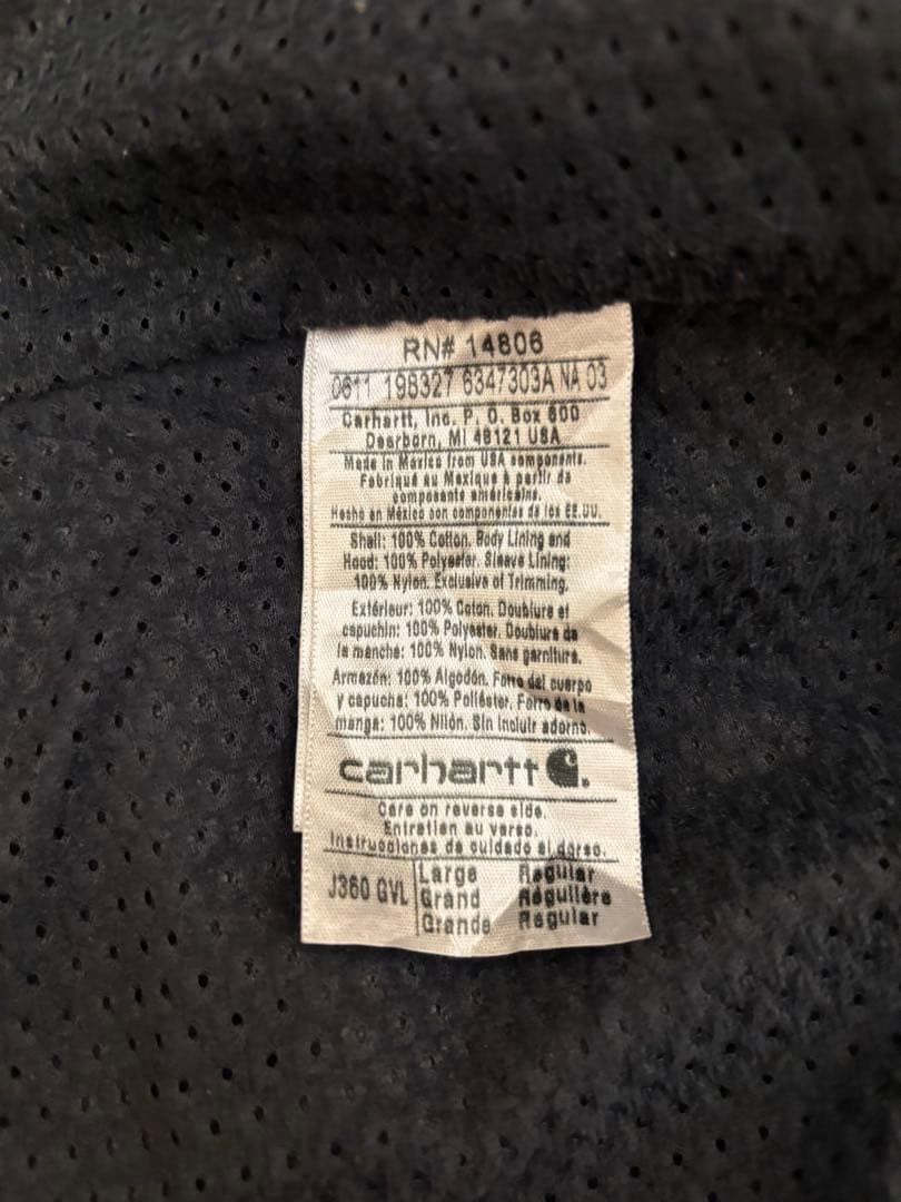 古着 Carhartt メキシコ製 アクティブジャケット グレー