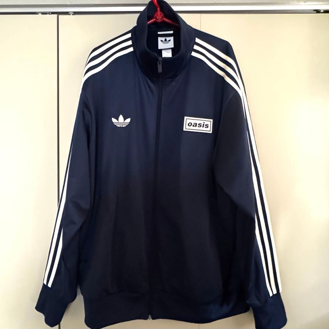 最安値 adidas × OASIS トラックトップ J/3XL ネイビー